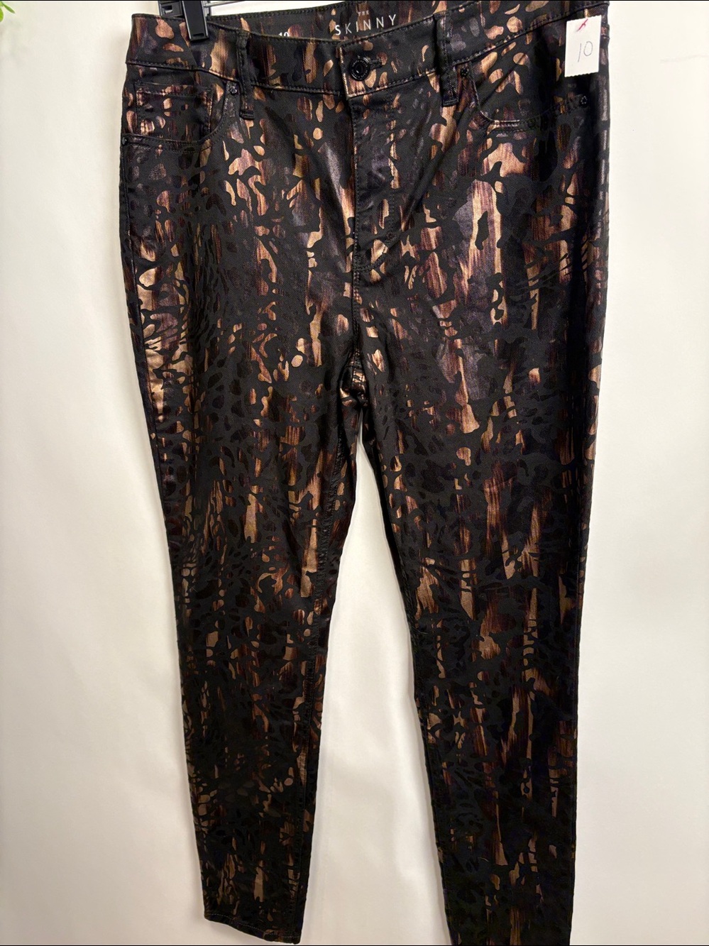 White House Black Market Black and Brown Skinny Pants